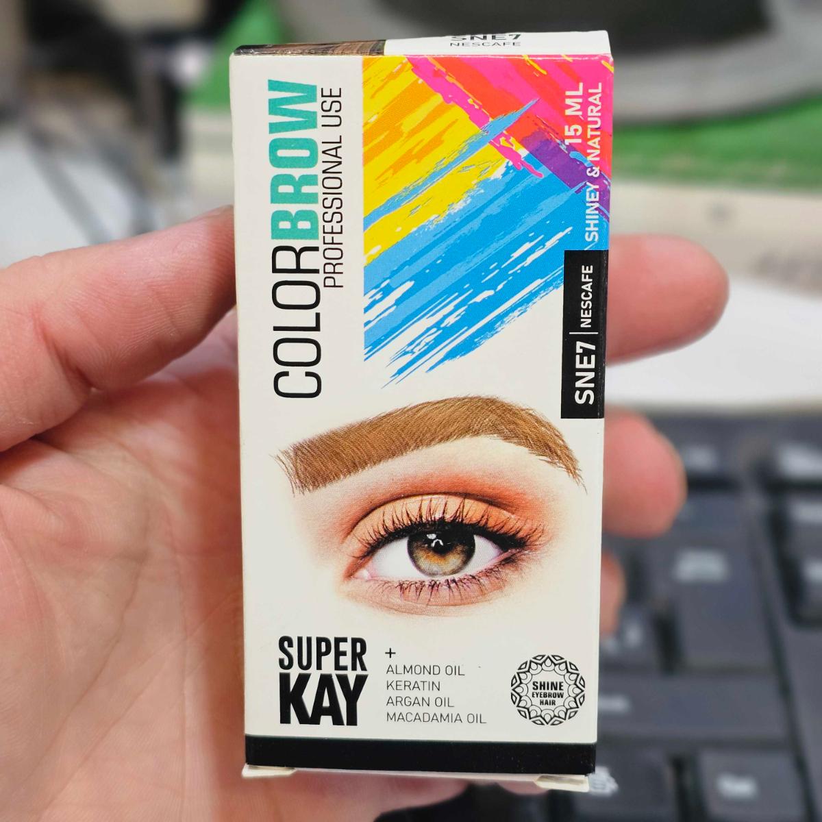 کیت رنگ ابرو super kay مدل SNe7 نسکافه ای