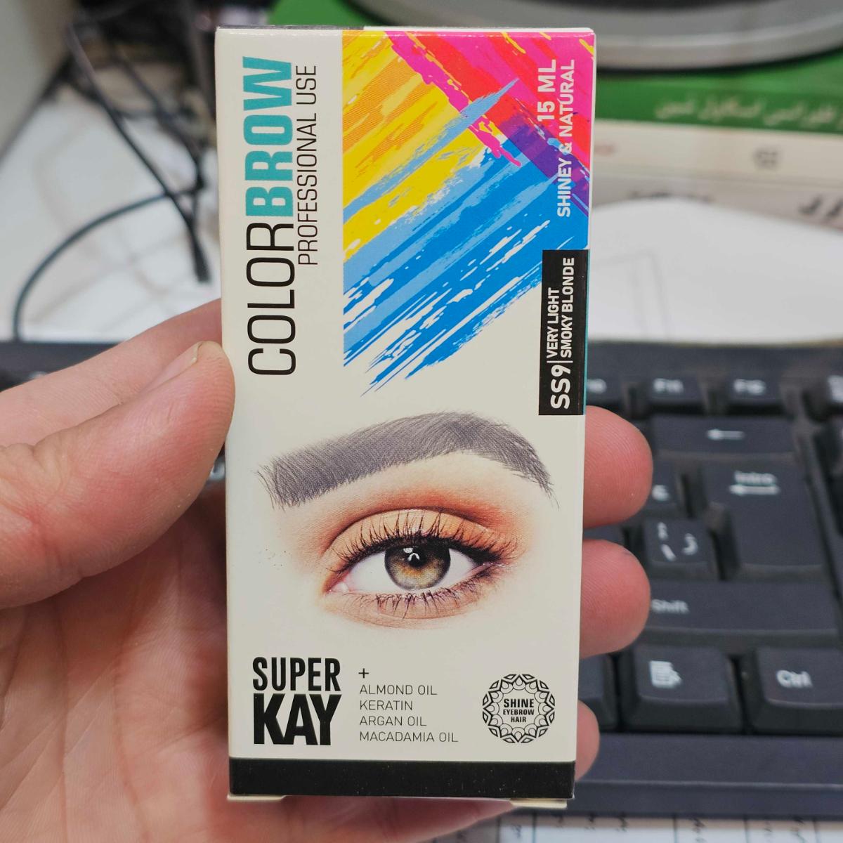 کیت رنگ ابرو super kay مدل SS9 بلوند دودی خیلی روشن