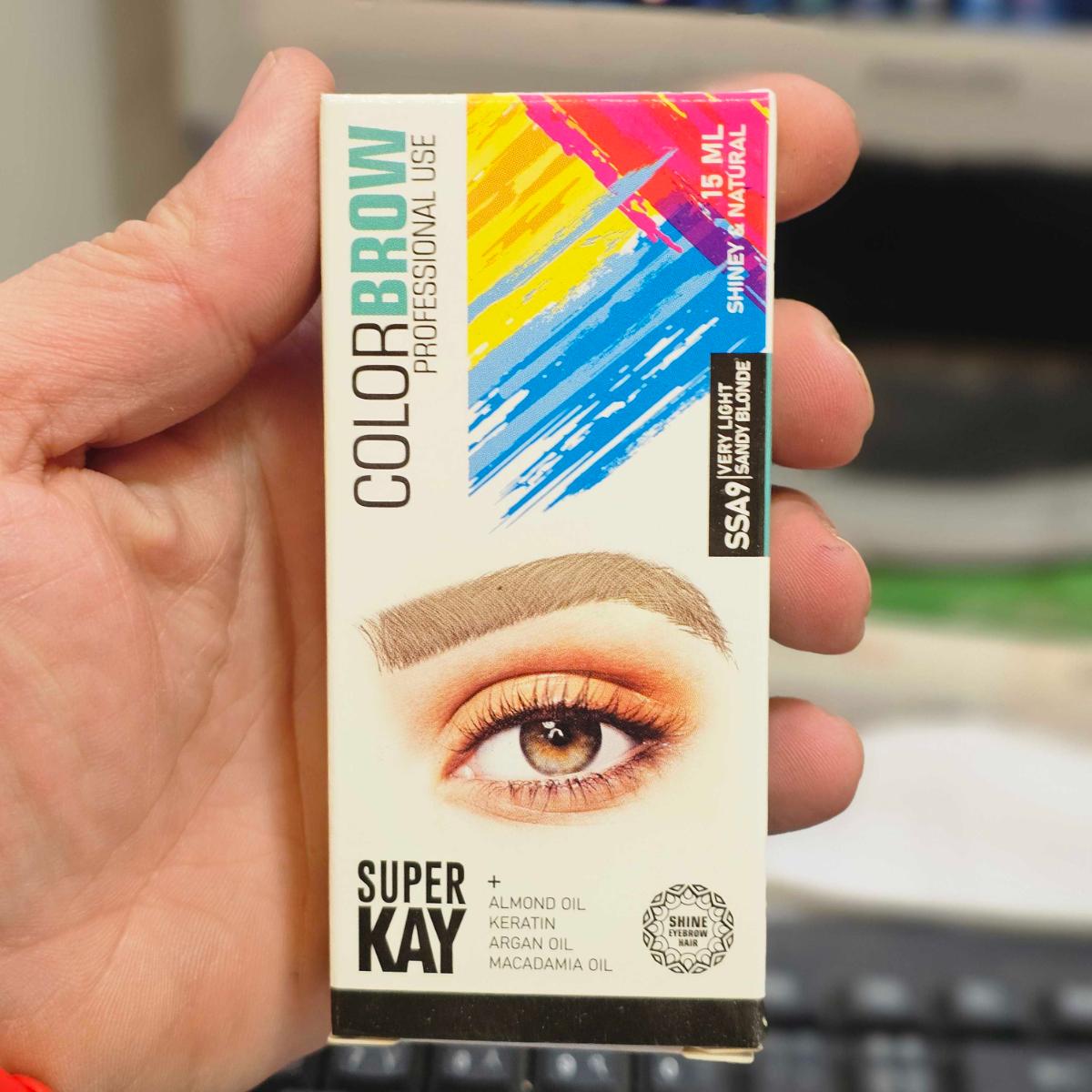 کیت رنگ ابرو super kay مدل SSA9 بلوند شنی خیلی روشن