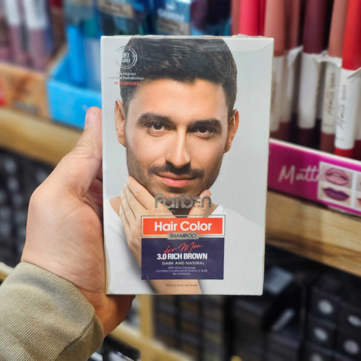 قهوه ای خیلی تیره کد 2.0 - شامپو رنگ فاربن 300 میل