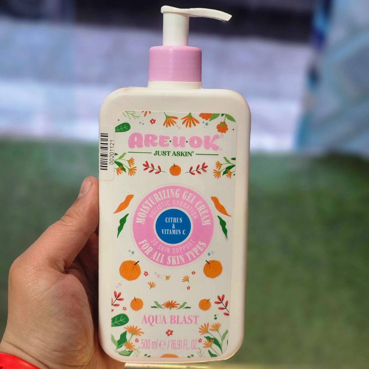 کرم ژل آبرسان آر یو اوکی AQUA گریپ فروت 500 گرم - ویتامین C
